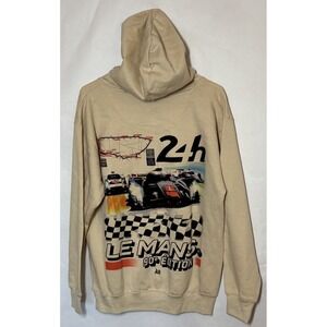 New 24h Le Mans 90th Edition Beige Hoodie Medium Race Car Graphic Pullover